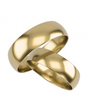 Obrączki ślubne, żółte złoto, pr.585, szerokość 6 mm, półokrągłe, L-K24