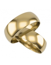 Obrączki ślubne, żółte złoto, pr.585, szerokość 7mm, półokrągłe, L-K25