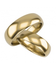 Obrączki ślubne, żółte złoto, pr.585, szerokość 6mm, półokrągłe, L-K28